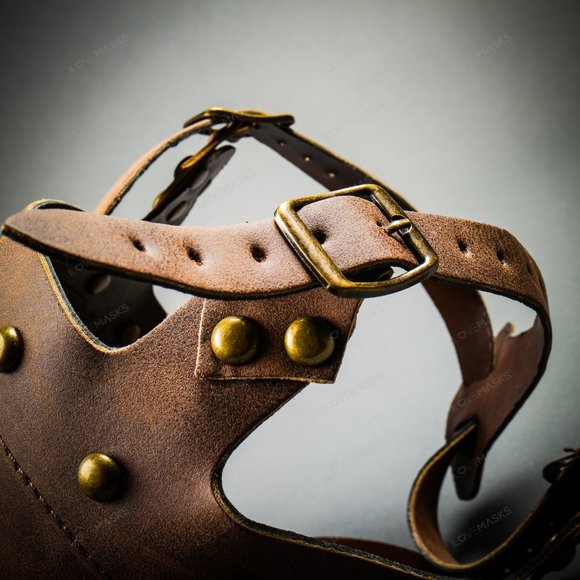 Plague Doctor Long Nose Mask Steampunk - Brown - Picture 8 of 8